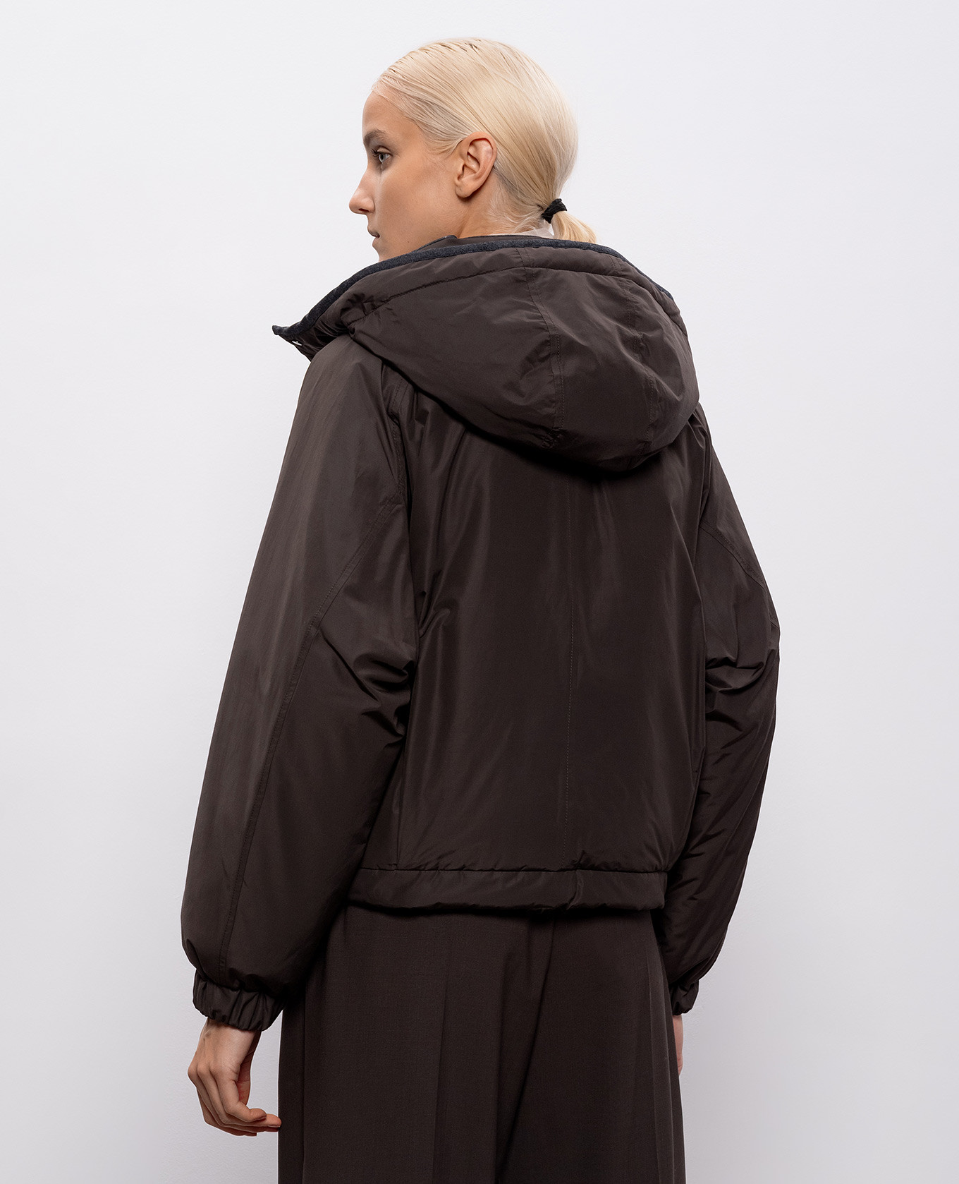 

Brown down jacket with monil chain Brunello Cucinelli