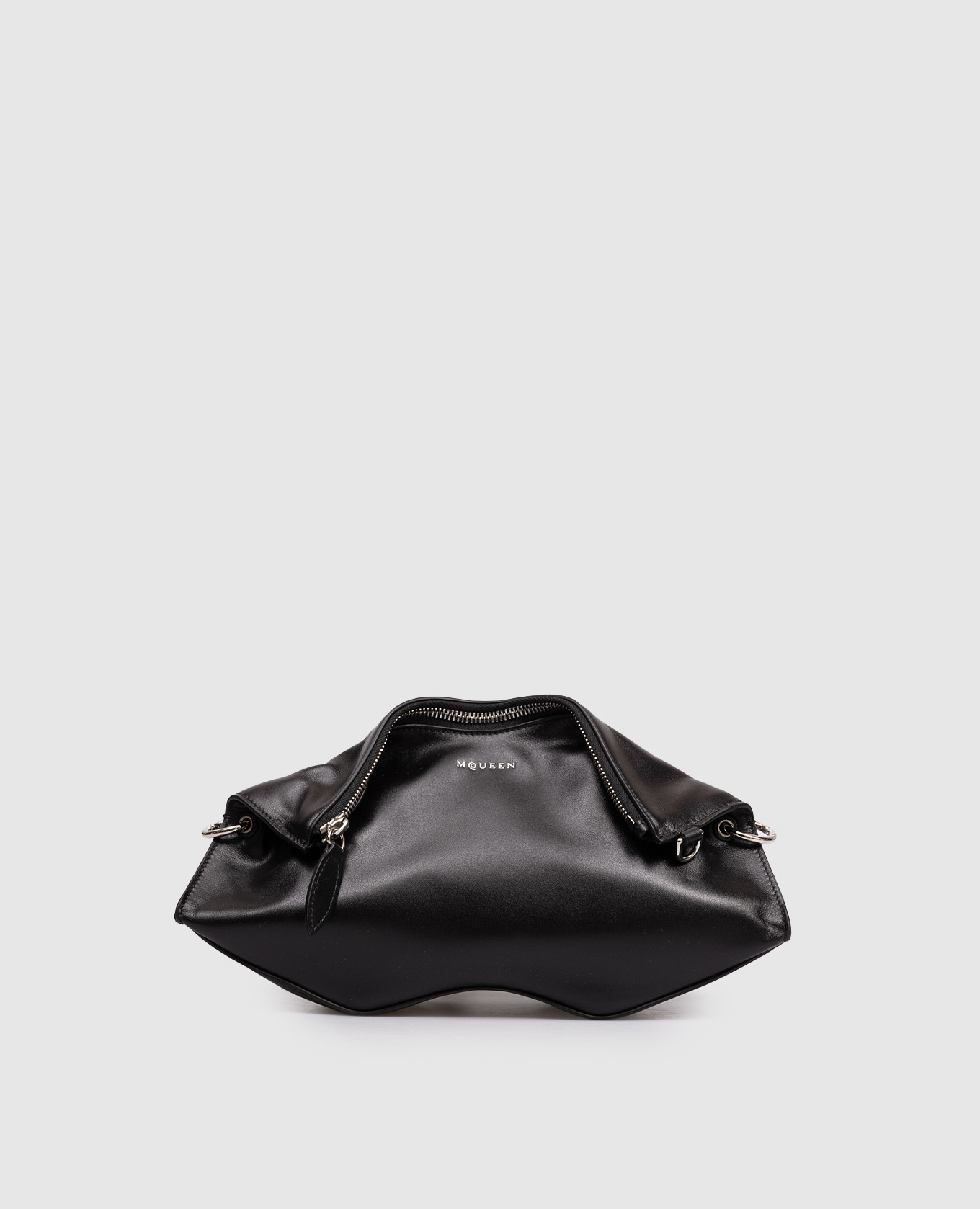 

Black leather Manta bag with logo Alexander McQueen