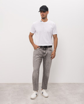 Dolce&Gabbana White T-shirt with logo patch G8TW5TFU7EQ