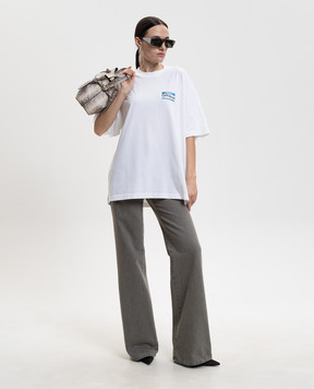 Vetements White T-shirt with print ME76TR227Ww