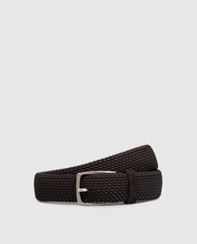 ISAIA Brown braided belt FB0047PLF61