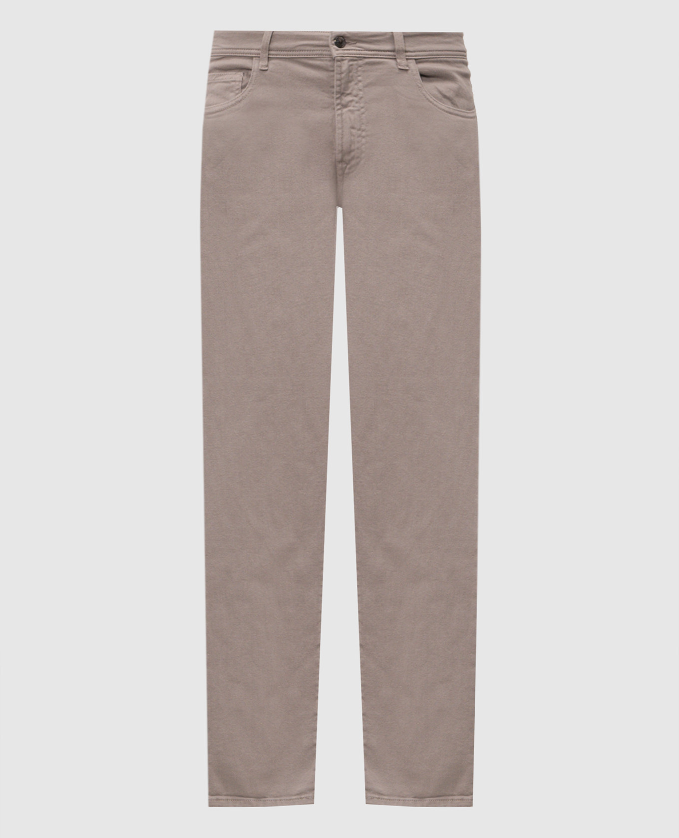 Grey jeans with logo patch