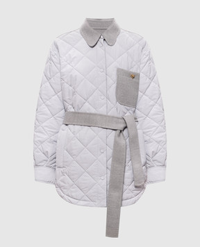 Fabiana Filippi Gray shirt-style combination jacket CTD216F188M316