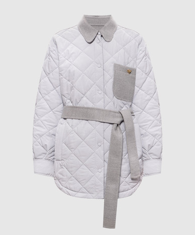 Gray shirt-style combination jacket
