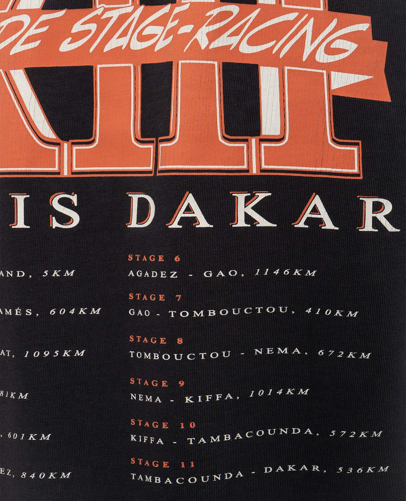 Stage Racing black t-shirt Rhude 5