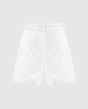Charo Ruiz Dune white shorts with belt 263500