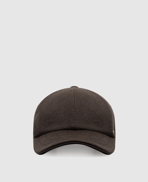 Castangia dal 1850 Brown cashmere cap BH02