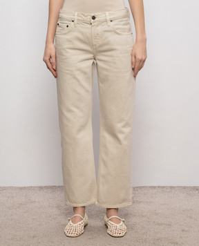 CITIZENS OF HUMANITY Faye beige jeans with logo patch 22811248