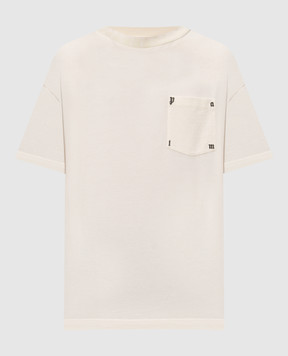 Palm Angels Ivory T-shirt with Palm branded print PAMAA008JR001