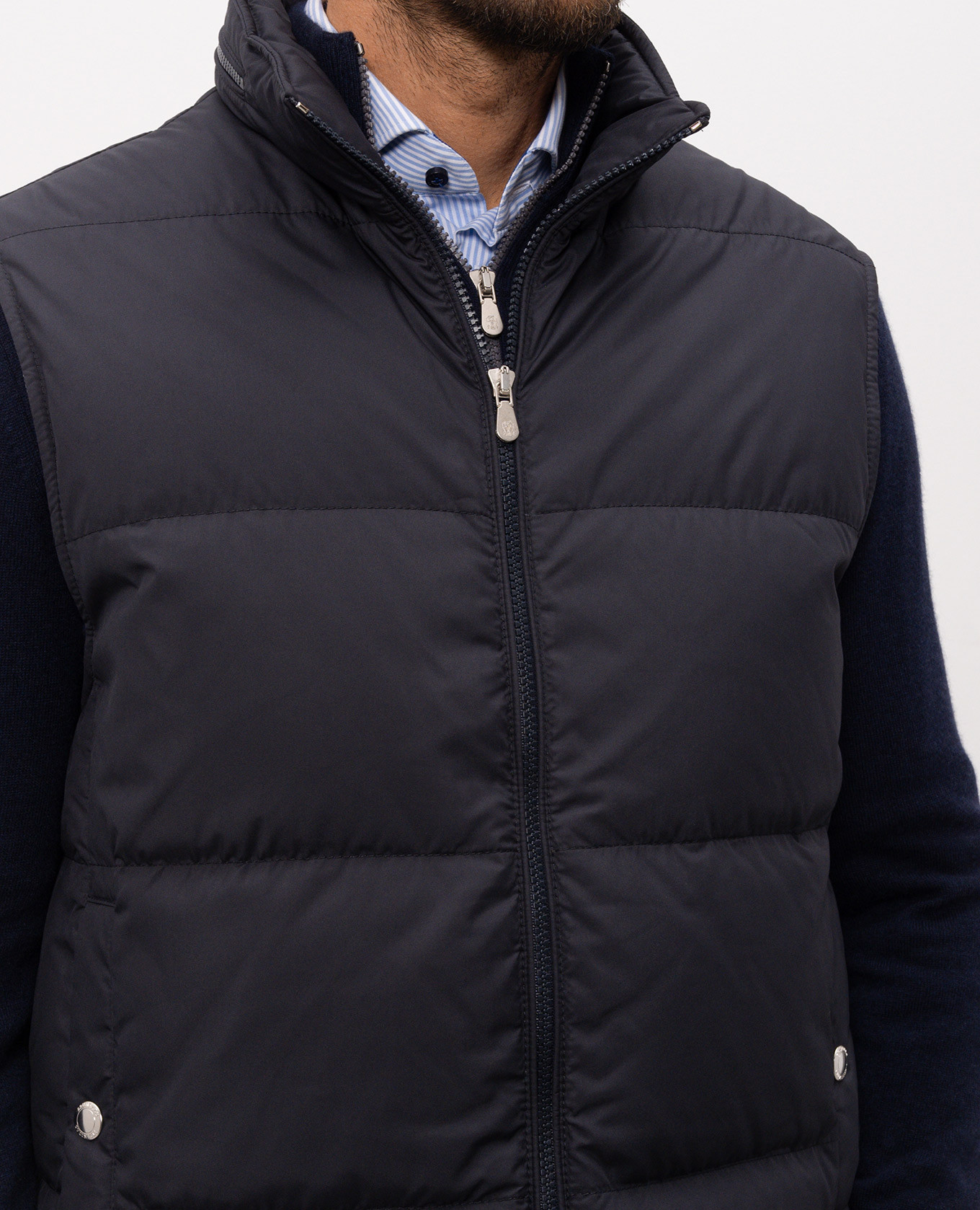 Blue down vest Brunello Cucinelli 5