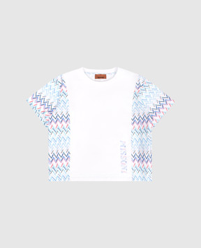 Missoni Children's white T-shirt with logo print MY8A11Z3672810