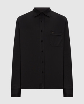 Stefano Ricci Black shirt with emblem CJ007302TE2700