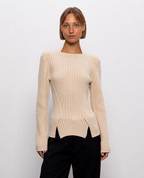 Victoria Beckham Beige wool and cashmere sweater 1326KJU007314A