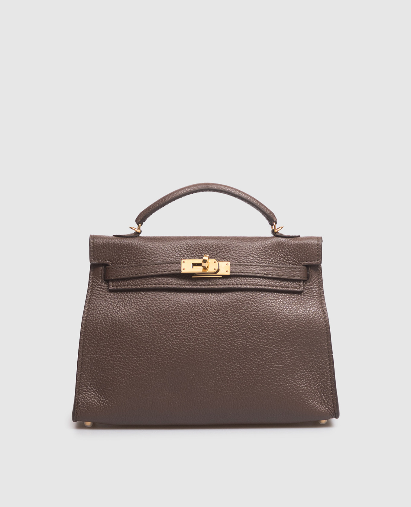 Brown leather satchel bag