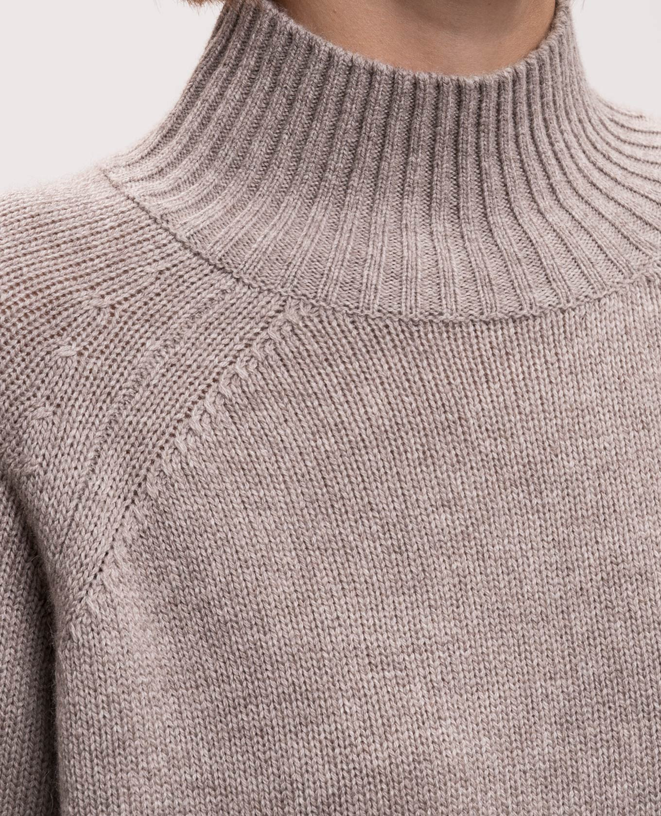 Beige wool and cashmere sweater Allude 5