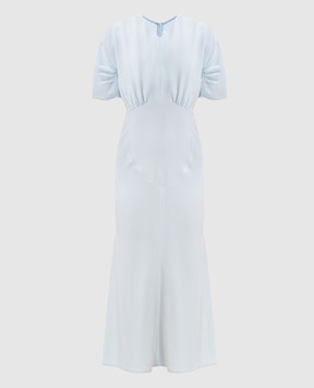 Victoria Beckham Blue midi dress with drapery 1126WDR007038A