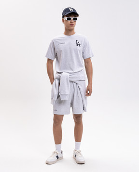 Sporty & Rich Dodgers Serif grey melange t-shirt TO119714669GY03