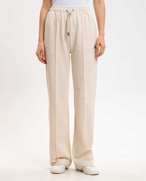 Moncler Beige sweatpants with logo L10938H0000289B2V