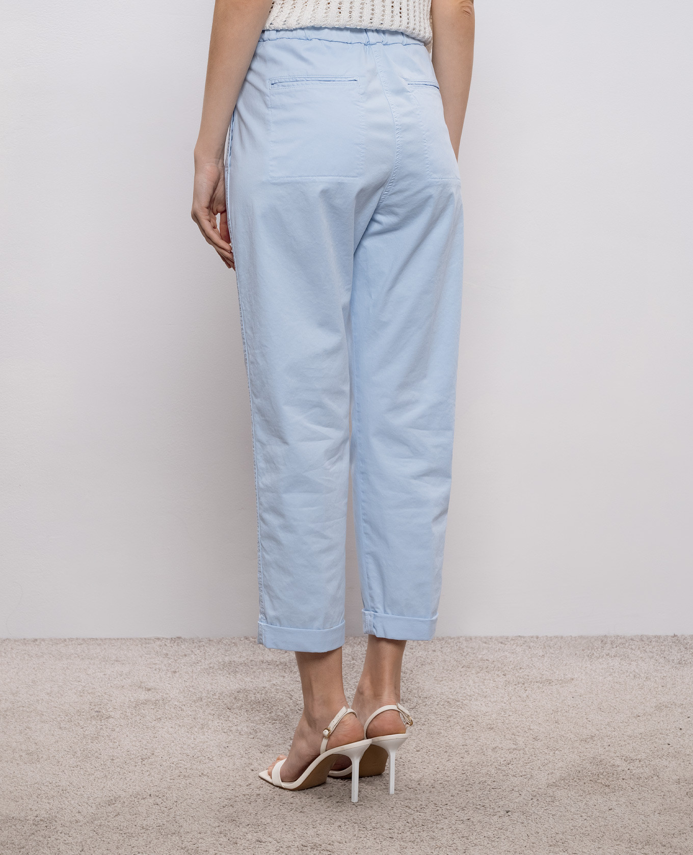 Blue pants with a patch Peserico 4