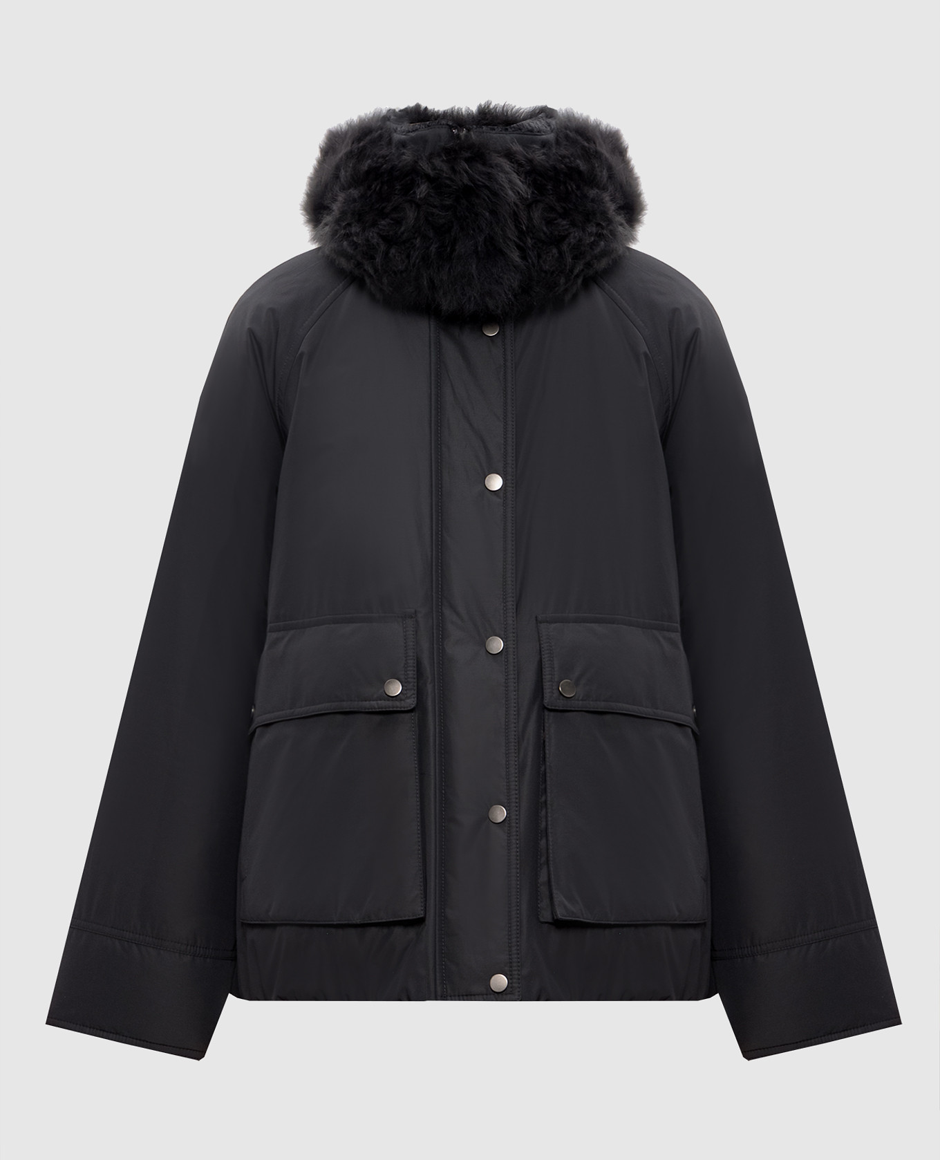 

Gray down jacket with fur Brunello Cucinelli, Grey