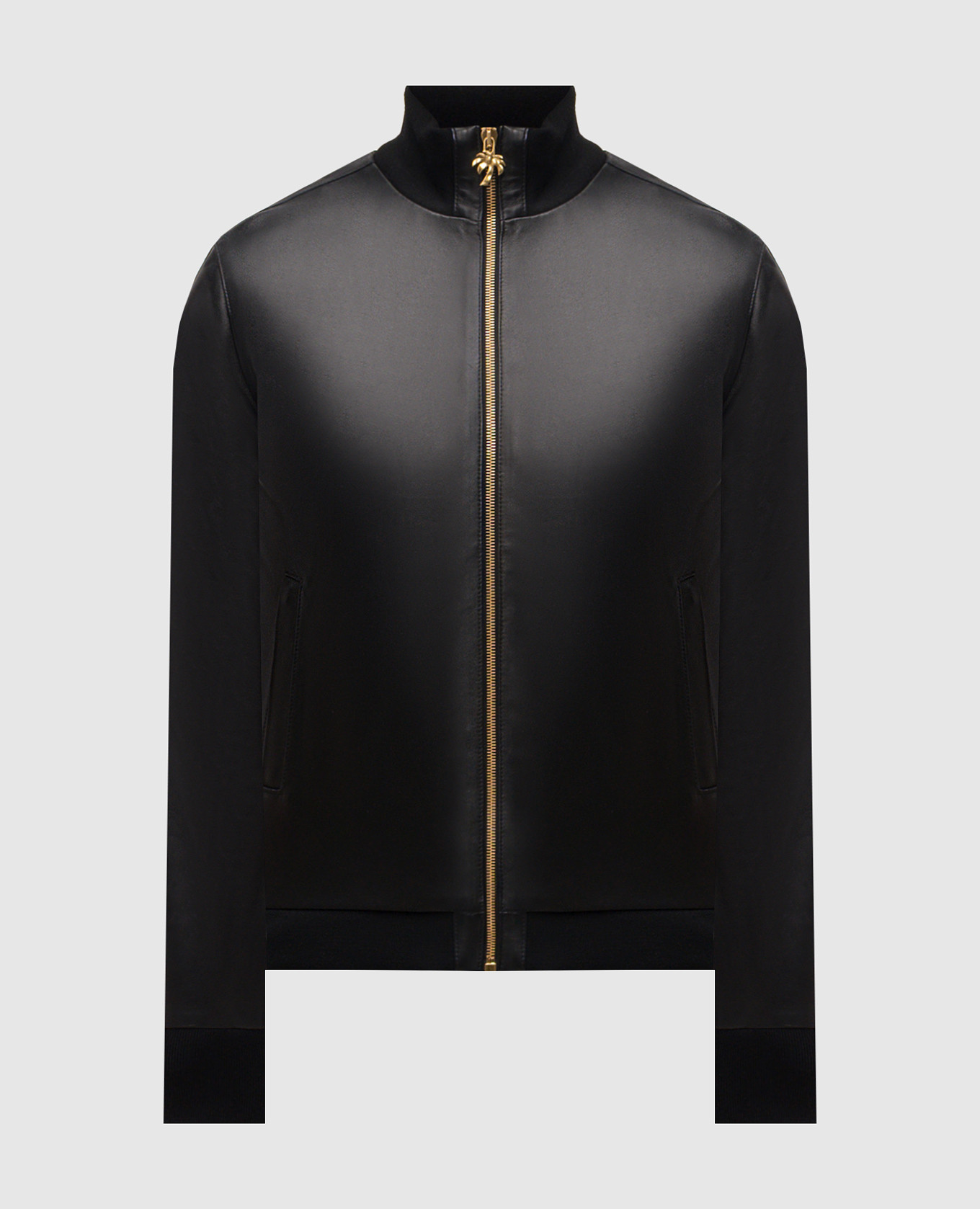 

Black leather jacket Palm Angels