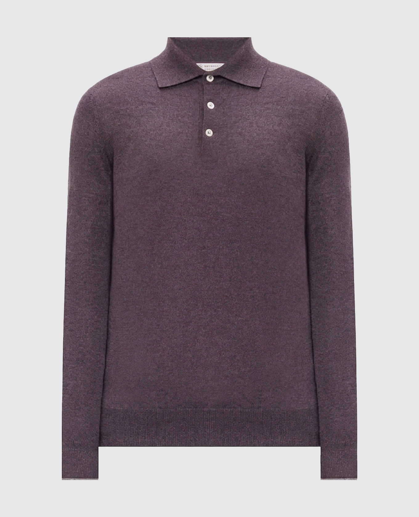 Purple cashmere polo shirt