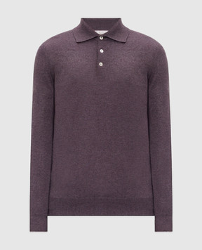 Brunello Cucinelli Purple cashmere polo shirt M2200295