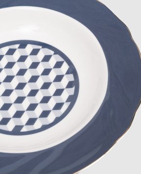 Baci Milano Versailles White Porcelain Soup Plate PLA2VER01