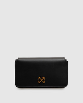 Off-White Jitney Black Leather Crossbody Bag OWWNV01F26LT01
