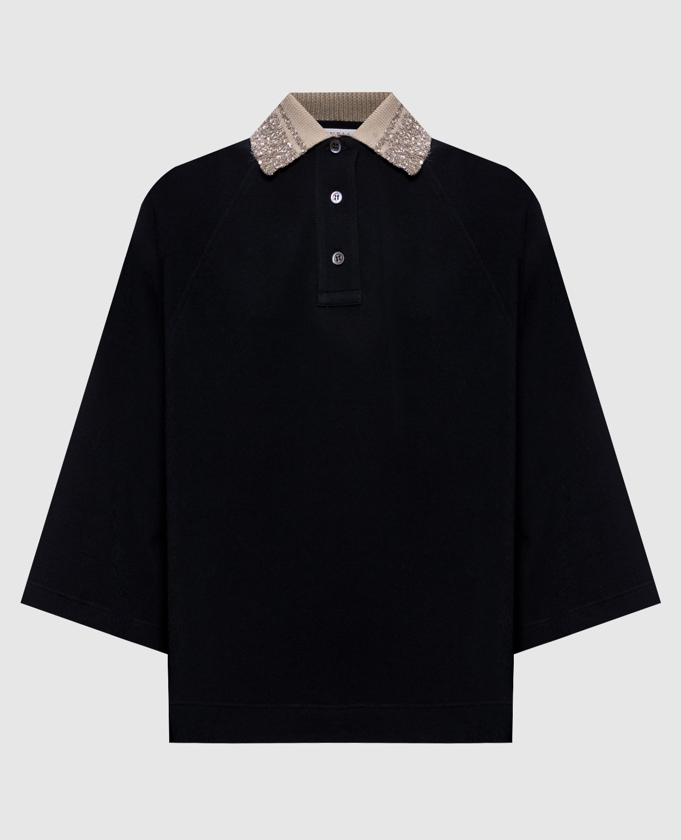 

Black polo with contrast collar Brunello Cucinelli