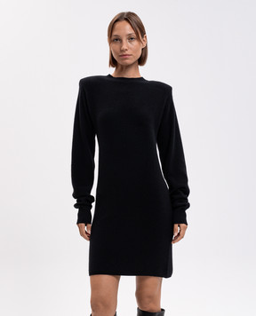 Jacob Lee Black cashmere dress with lace WCD0017AW26B