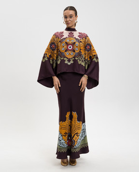 La DoubleJ Burgundy silk maxi skirt SKI0127SIL017BOU01