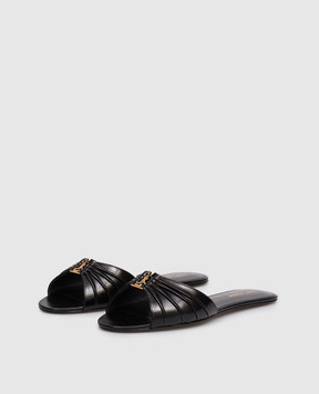 Saint Laurent Black leather flip-flops BABYLONE 869658AAEHF