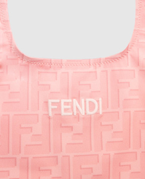 Fendi Children's pink swimsuit with monogram print JFM046AY8I