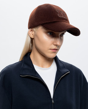Max Mara ORDINE brown cashmere cap MXAORDINE