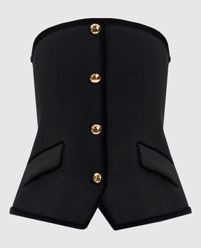Simkhai Cambrie black corset top 6252130H