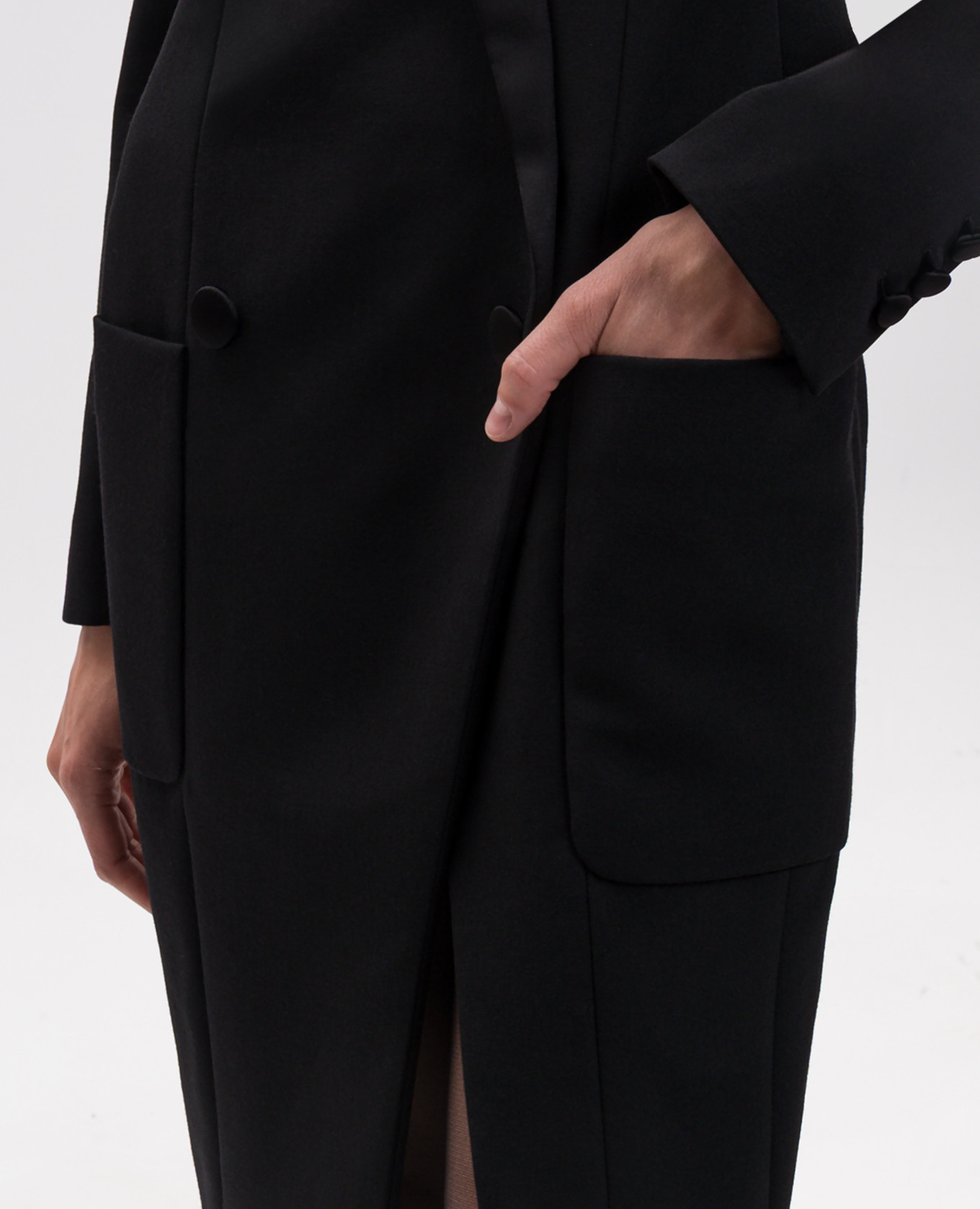 Black wool jacket dress Balmain 4