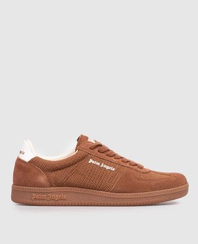 Palm Angels Brown combination sneakers Century PMIA109S26LEA002