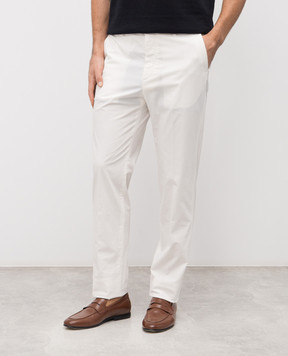Peserico White pants with logo R54725T2300800