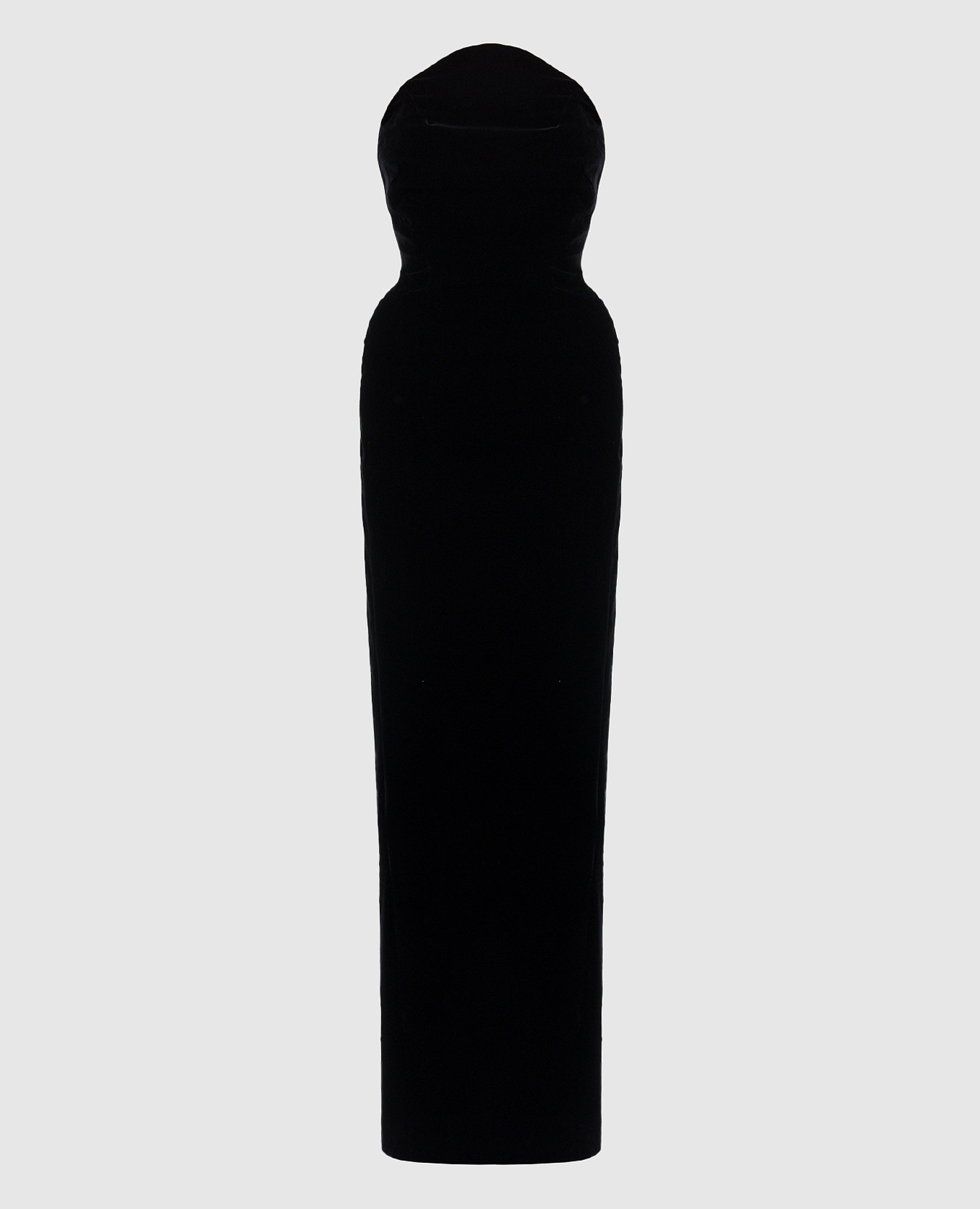 

Black velvet dress with slit Thierry Mugler