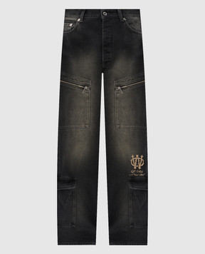 Off-White Black cargo jeans with logo 44MYA190F5D001