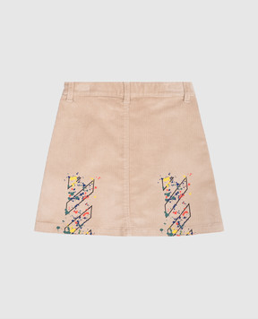 Off-White Children's beige corduroy skirt 44GCC02CF5F001