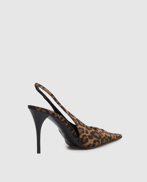 Saint Laurent BABYLONE BRETEUIL leopard print slingbacks 839657AAC9R