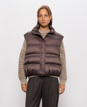 Brunello Cucinelli Brown down vest MD5987612