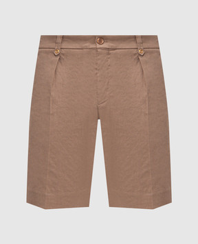 Stefano Ricci Brown linen shorts M1T6100180LCTL1U