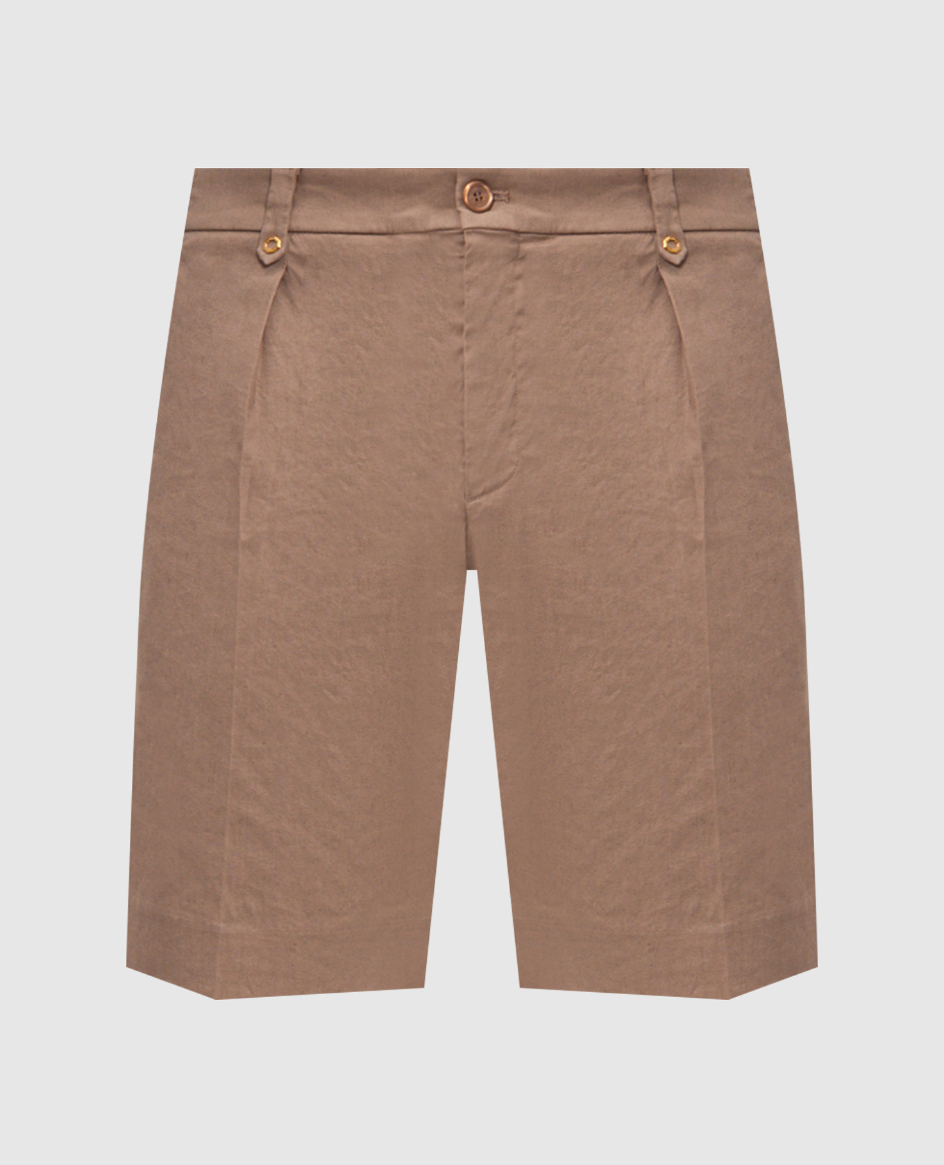 Brown linen shorts
