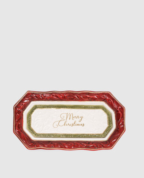 Fitz&Floyd Merry Christmas ceramic bread dish 24012