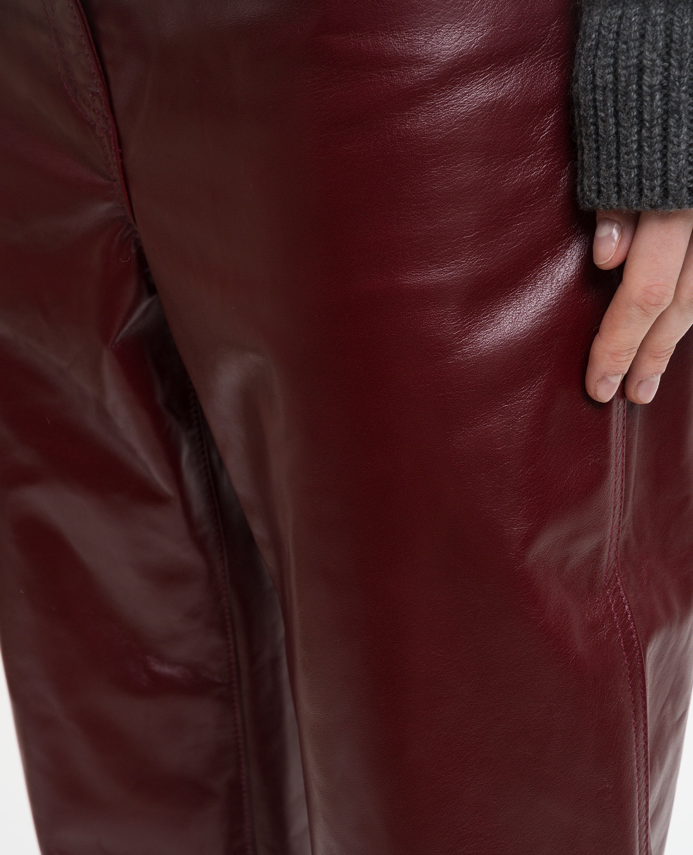 Callum red leather pants Khaite 5
