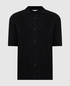 Brunello Cucinelli Black shirt with woven pattern M29204006