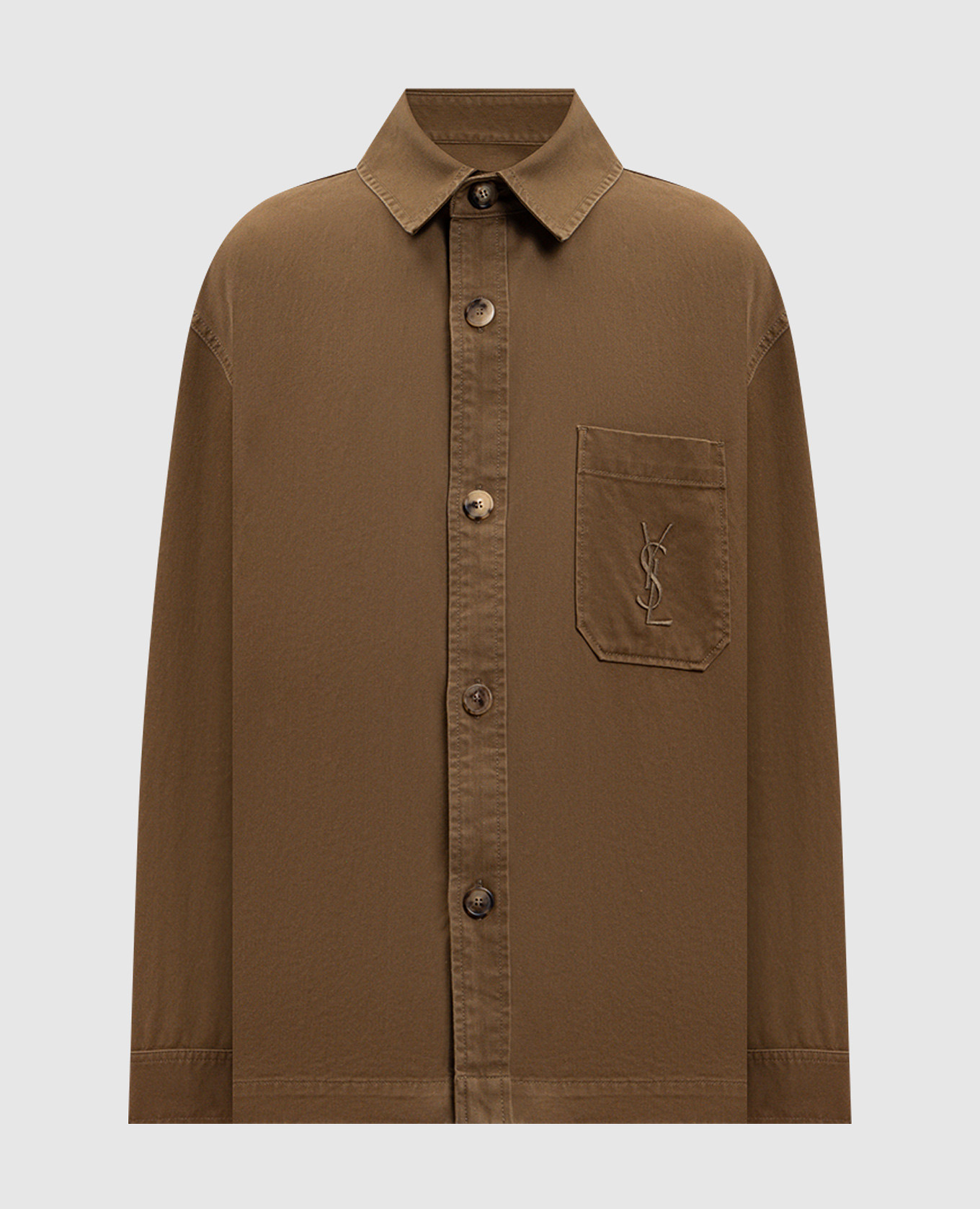 

Cassandre brown shirt with linen Saint Laurent
